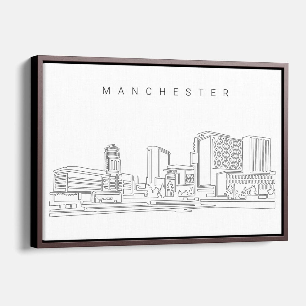 Framed Manchester Canvas Print - Main - Light