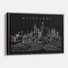 Framed Melbourne Canvas Print - Main - Dark