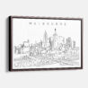 Framed Melbourne Canvas Print - Main - Light