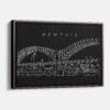 Framed Memphis Canvas Print - Main - Dark