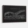 Framed Memphis Canvas Print - Main - Dark