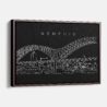 Framed Memphis Canvas Print - Main - Dark