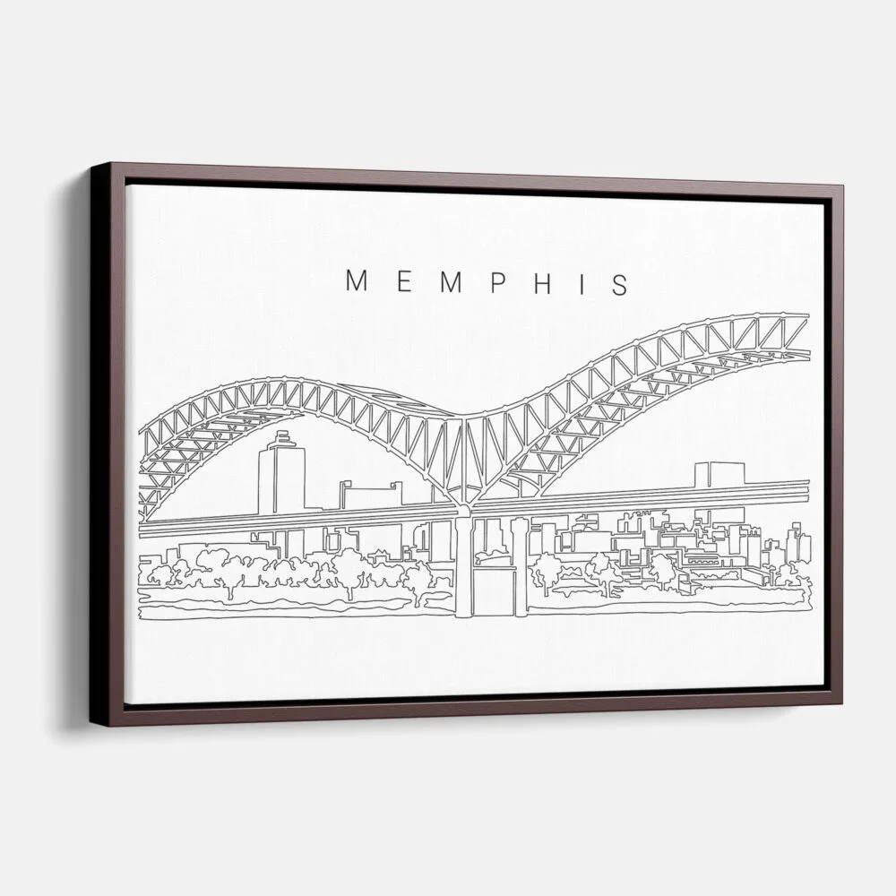 Framed Memphis Canvas Print - Main - Light Framed Memphis Canvas Print - Main - Light
