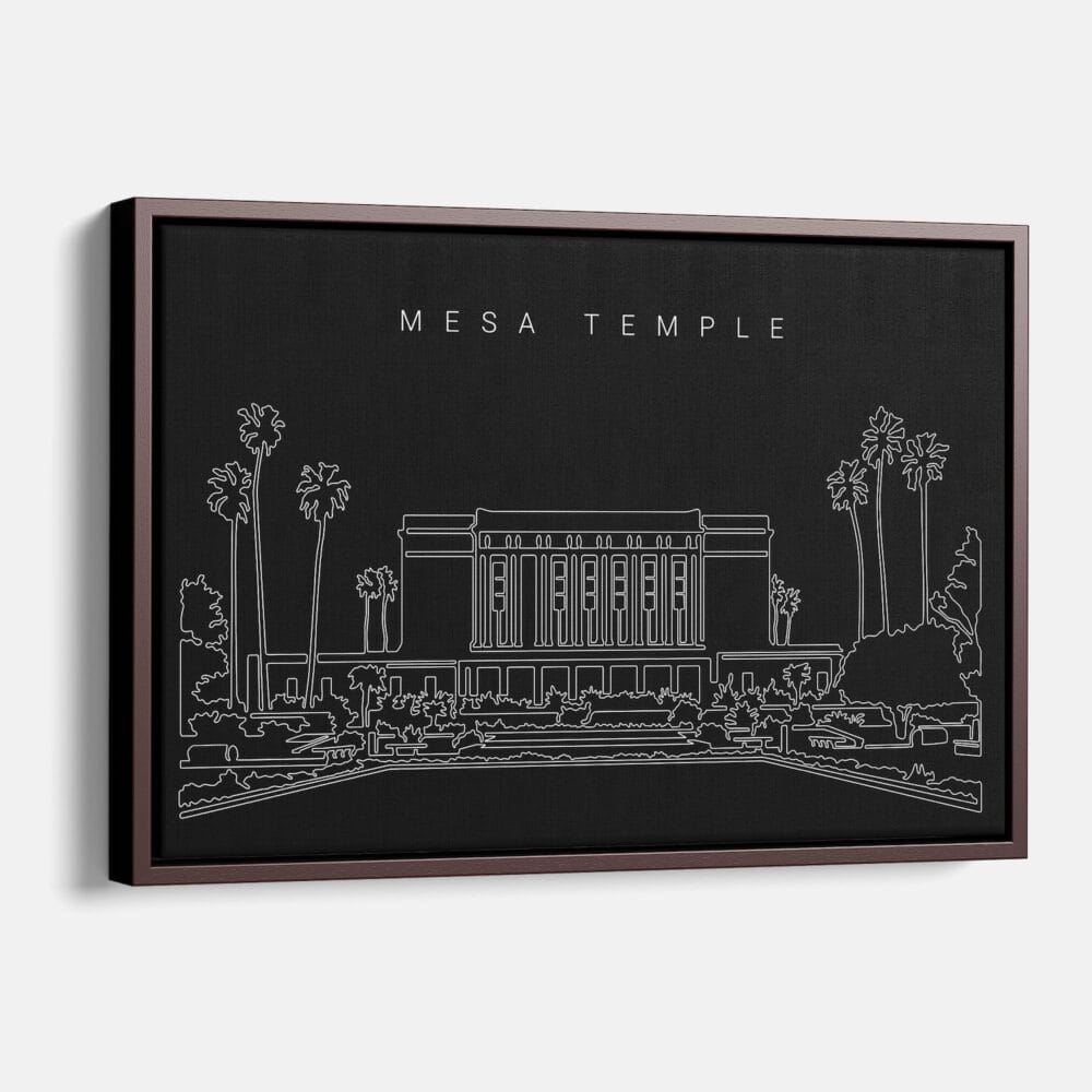 Framed Mesa Temple Canvas Print - Main - Dark Framed Mesa Temple Canvas Print - Main - Dark
