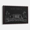 Framed Mesa Temple Canvas Print - Main - Dark