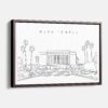 Framed Mesa Temple Canvas Print - Main - Light