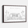 Framed Mesa Temple Canvas Print - Main - Light