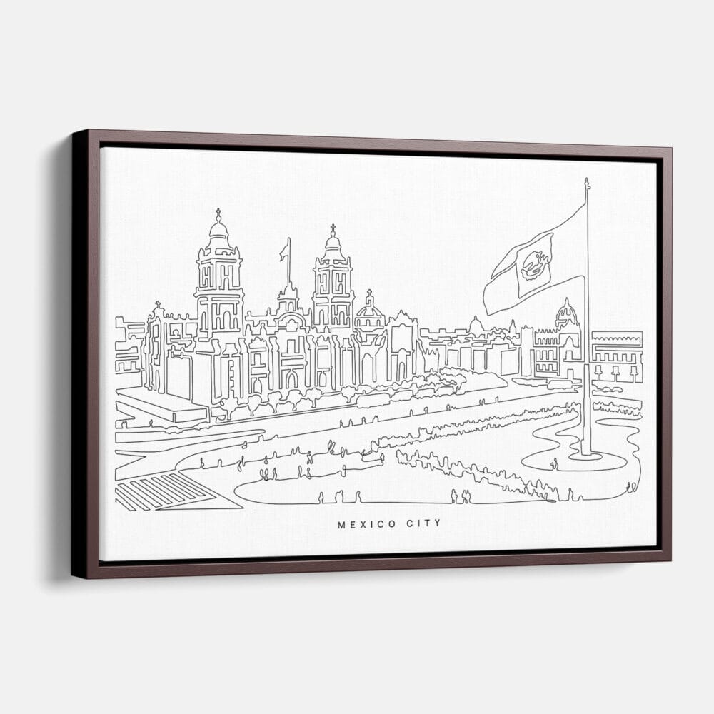 Framed Mexico City Canvas Print - Main - Light