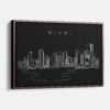 Framed Miami Canvas Print - Main - Dark