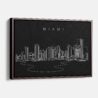 Framed Miami Canvas Print - Main - Dark