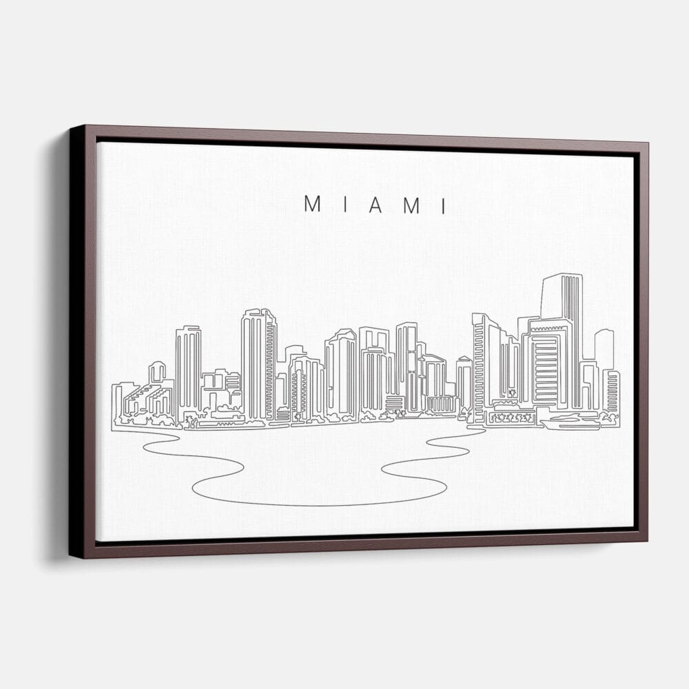 Framed Miami Canvas Print - Main - Light