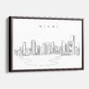 Framed Miami Canvas Print - Main - Light