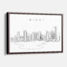 Framed Miami Canvas Print - Main - Light