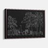 Framed Miami Skyline Canvas Print - Main - Dark