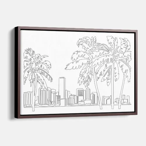 Miami FL Skyline Canvas Print