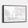 Framed Miami Skyline Canvas Print - Main - Light