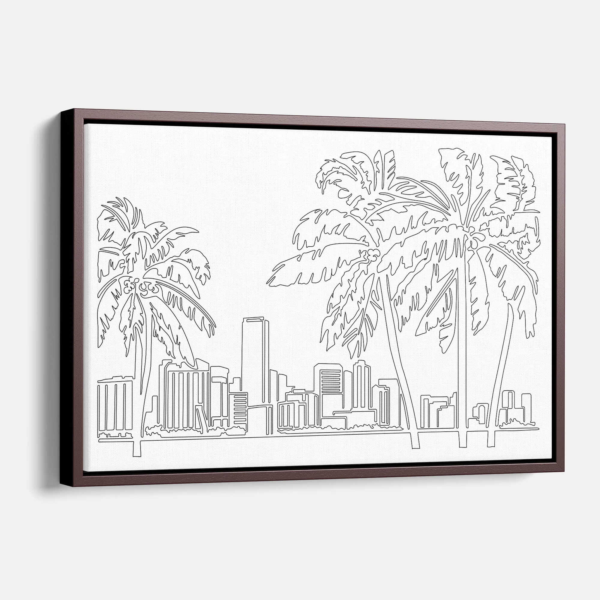 Miami FL Skyline Canvas Print