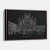 Framed Milan Canvas Print - Main - Dark