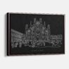 Framed Milan Canvas Print - Main - Dark