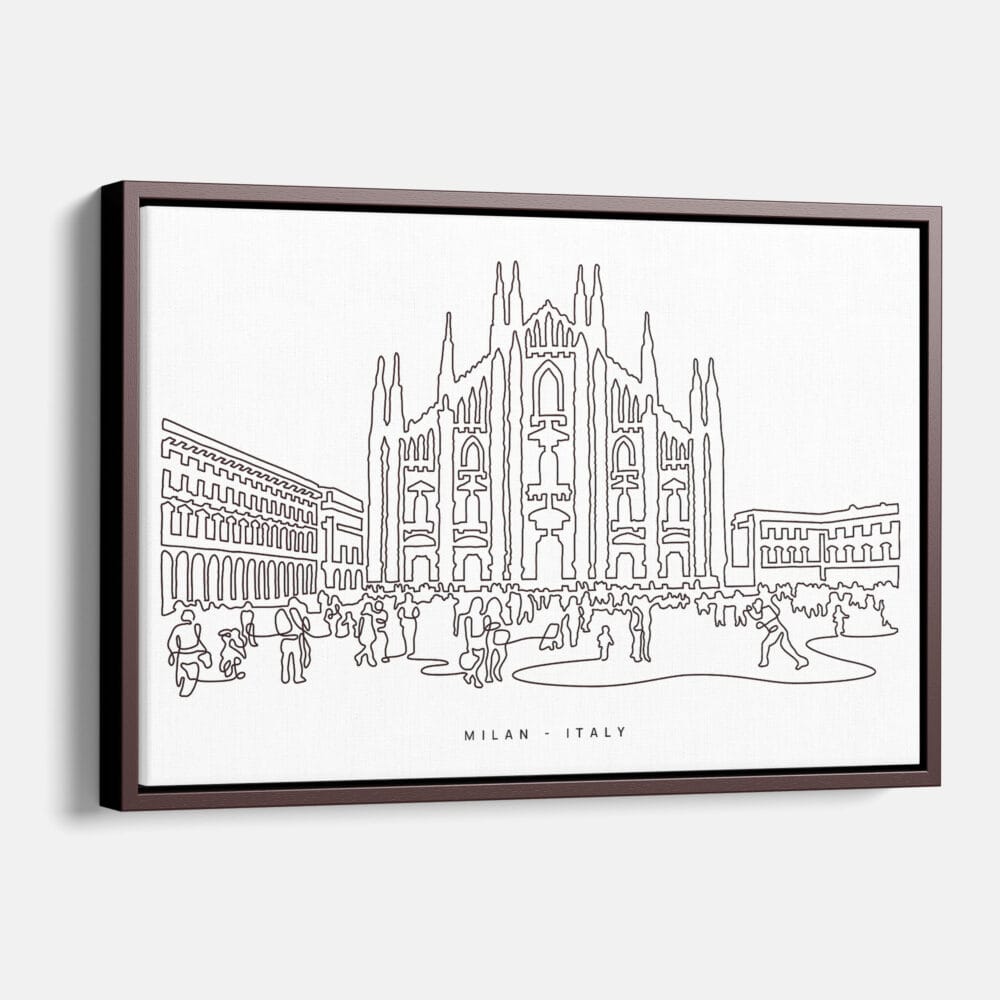 Framed Milan Italy Canvas Print - Main - Light