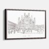 Framed Milan Italy Canvas Print - Main - Light