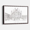 Framed Milan Italy Canvas Print - Main - Light