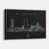 Framed Milwaukee Canvas Print - Main - Dark
