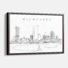 Framed Milwaukee Canvas Print - Main - Light