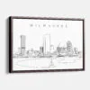 Framed Milwaukee Canvas Print - Main - Light