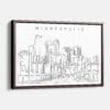 Framed Minneapolis Canvas Print - Main - Light