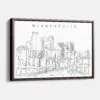 Framed Minneapolis Canvas Print - Main - Light