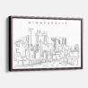 Framed Minneapolis Canvas Print - Main - Light