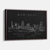 Framed Montreal Canvas Print - Main - Dark