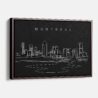 Framed Montreal Canvas Print - Main - Dark