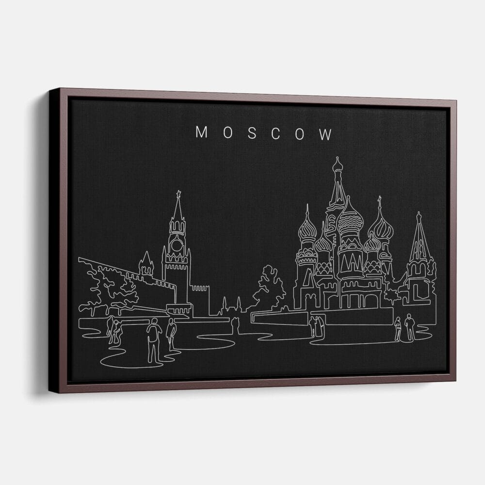 Framed Moscow Canvas Print - Main - Dark Framed Moscow Canvas Print - Main - Dark