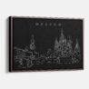 Framed Moscow Canvas Print - Main - Dark