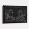 Framed New Orleans Canvas Print - Main - Dark