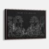 Framed New Orleans Canvas Print - Main - Dark