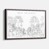Framed New Orleans Canvas Print - Main - Light
