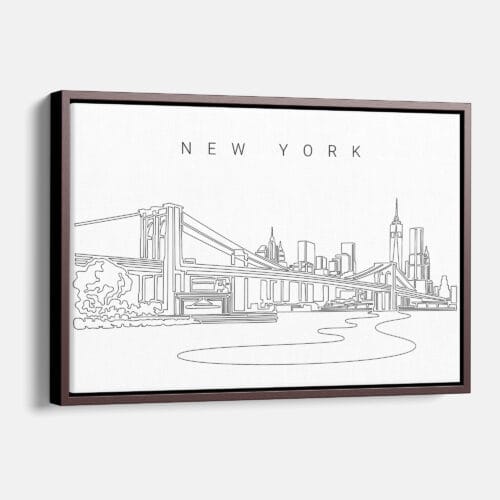NYC Skyline with Brooklyn Bridge Canvas Print