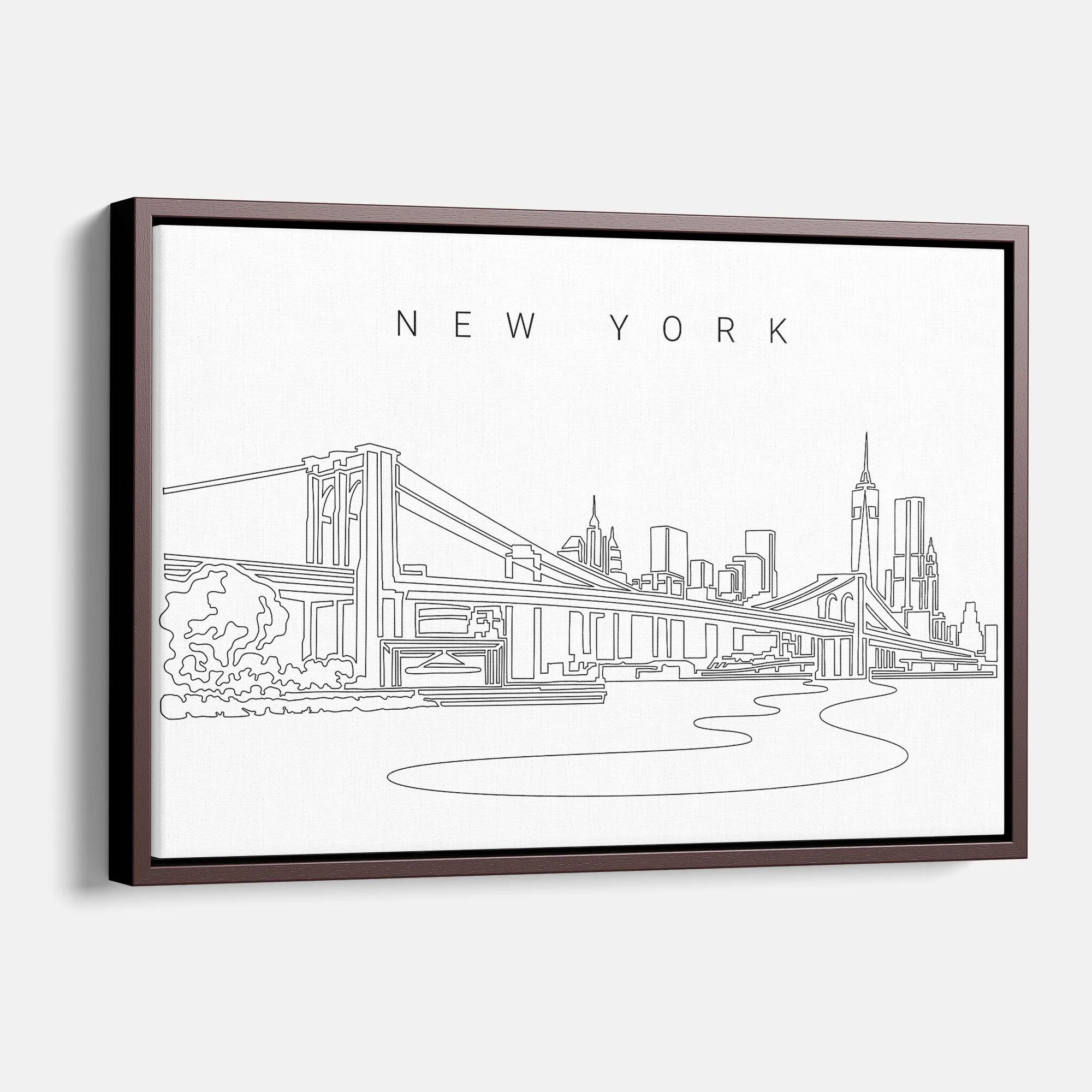 NYC Skyline with Brooklyn Bridge Canvas Print