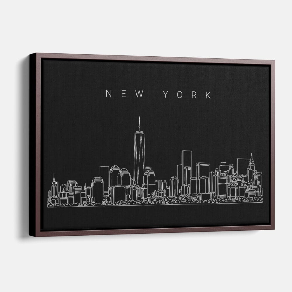 Framed New York City Canvas Print - Main - Dark Framed New York City Canvas Print - Main - Dark