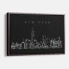 Framed New York City Canvas Print - Main - Dark