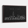 Framed New York City Canvas Print - Main - Dark