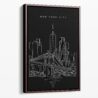 Framed New York City Canvas Print - Portrait - Main - Dark