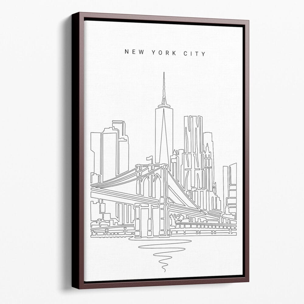 Framed New York City Canvas Print - Portrait - Main - Light