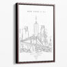 Framed New York City Canvas Print - Portrait - Main - Light