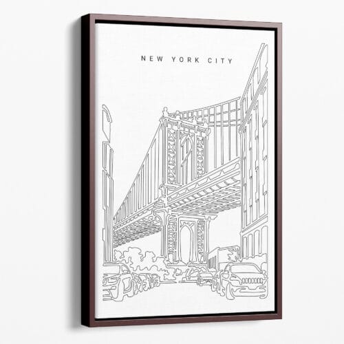 Manhattan Bridge Canvas Art Print - Portrait