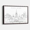 Framed Oakland Temple Canvas Print - Main - Light
