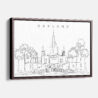 Framed Oakland Temple Canvas Print - Main - Light